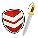 June Garden Little Knights Sword and Shield Playset Safe Plush Soft Pretend Play Weapons Gifts for Toddlers Kids Red - Image 2