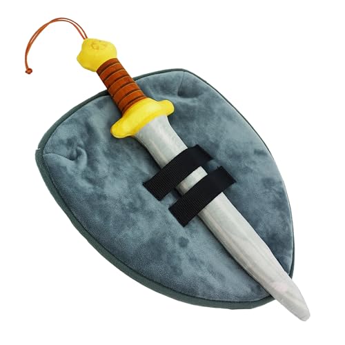 June Garden Little Knights Sword and Shield Playset Safe Plush Soft Pretend Play Weapons Gifts for Toddlers Kids Red - Image 5
