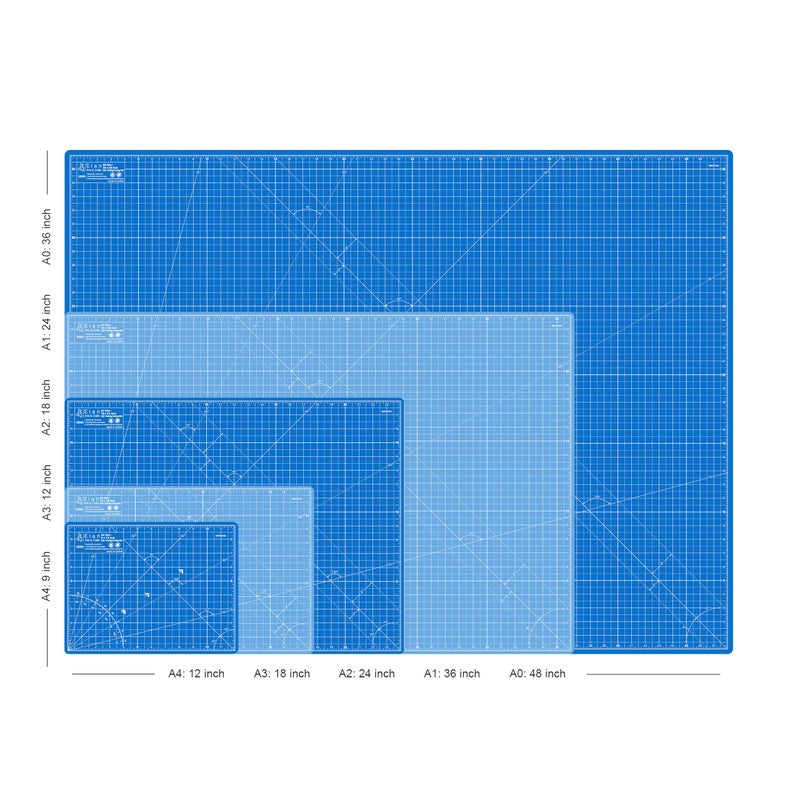 Elan Cutting Mat A4 Blue, Self Healing Cutting Mat 9x12 Inch, 5-Ply Craft Board Blue, Hobby Board for Crafts 9x12 Inch - Image 5