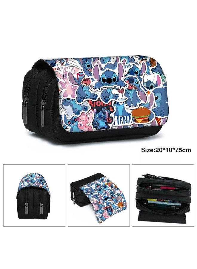 ستيتش غرزة طبقة مزدوجة مقلمة صندوق أدوات مكتب لطيف غرزة مقلمة لطلاب المدارس الابتدائية والمتوسطة - Image 2