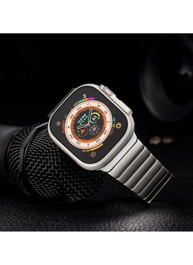 Compatible with  Watch Ultra 2 Band 49mm 45mm 44mm 42mm 41mm 40mm 38mm,Men and Women Stainless Steel Metal Band for iWatch Series SE/8/7/6/5/4/3/2/1 - Image 3