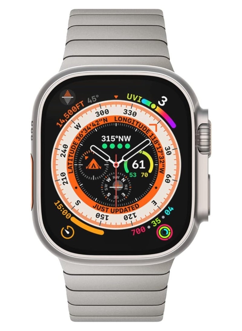 Compatible with  Watch Ultra 2 Band 49mm 45mm 44mm 42mm 41mm 40mm 38mm,Men and Women Stainless Steel Metal Band for iWatch Series SE/8/7/6/5/4/3/2/1 - Image 2