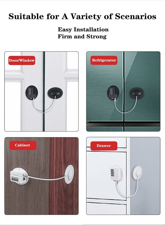 Oligitdi Number Lock for Window, Refrigerator, Drawer, and Cabinet - Baby Safety Lock (Black) - Image 5
