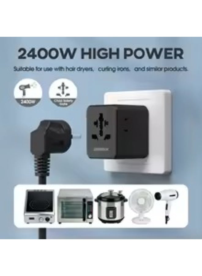 ANRMESUN AS-251C 25W GaN PD Fast Charging Adapter with 2 USB-C + 1 USB-A Port, Multi-Port Wall Charger for Phone, Tablet and USB Devices - Image 3