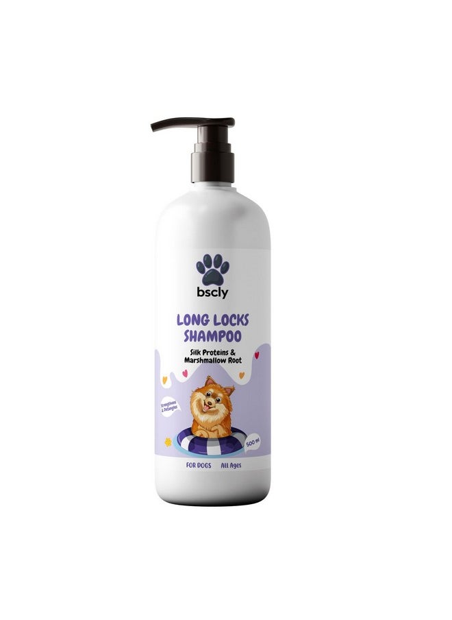 هارودز شامبو الكلاب Bscly Long Locks بالشاي الأخضر والصبار | شامبو الكلاب من أجل الكلاب من سلالة بوميرانيان، وجرو شيه تزو، والراعي الألماني، واللابرادور، والجولدن ريتريفر، شامبو الكلاب | 500 مل  - Image 1