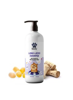 Harrods Bscly Long Locks Dog Shampoo with Green Tea & Aloevera | Dog Shampoo for Pomeranian, Shih tzu Puppy, German Shepherd, Labrador & Golden Retriever, Dogs Shampoo | 500ml  - Image 2