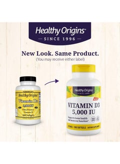 Healthy Origins Vitamin D3 5000 Iu (Nongmo High Potency Bone Support Immune Support Gluten Free) 360 Softgels  - Image 5