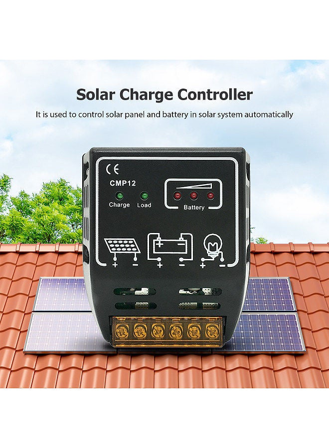 NIBEMINENT 12V/24V Self-adaption 20A Charge and Discharge Solar Controller Regulator with Current Protection  - Image 5