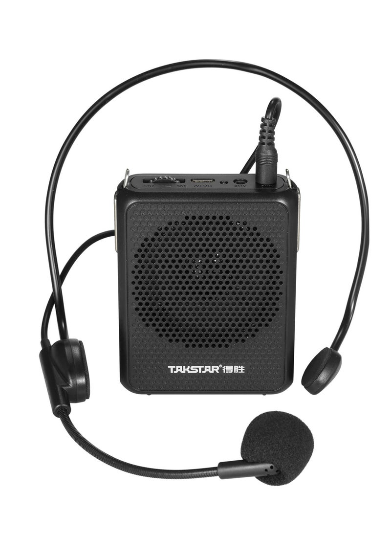 TAKSTAR - E126A Sound Amplifier Portable Rechargeable Mini Voice Amplifier with Wired Headmount Microphone & Waistband for for Teaching Singing Training Presentation - Image 1