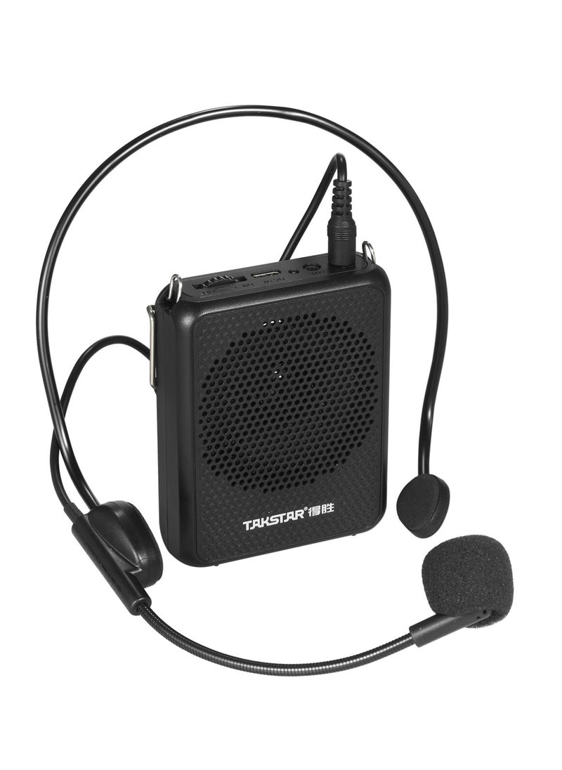 TAKSTAR - E126A Sound Amplifier Portable Rechargeable Mini Voice Amplifier with Wired Headmount Microphone & Waistband for for Teaching Singing Training Presentation - Image 1