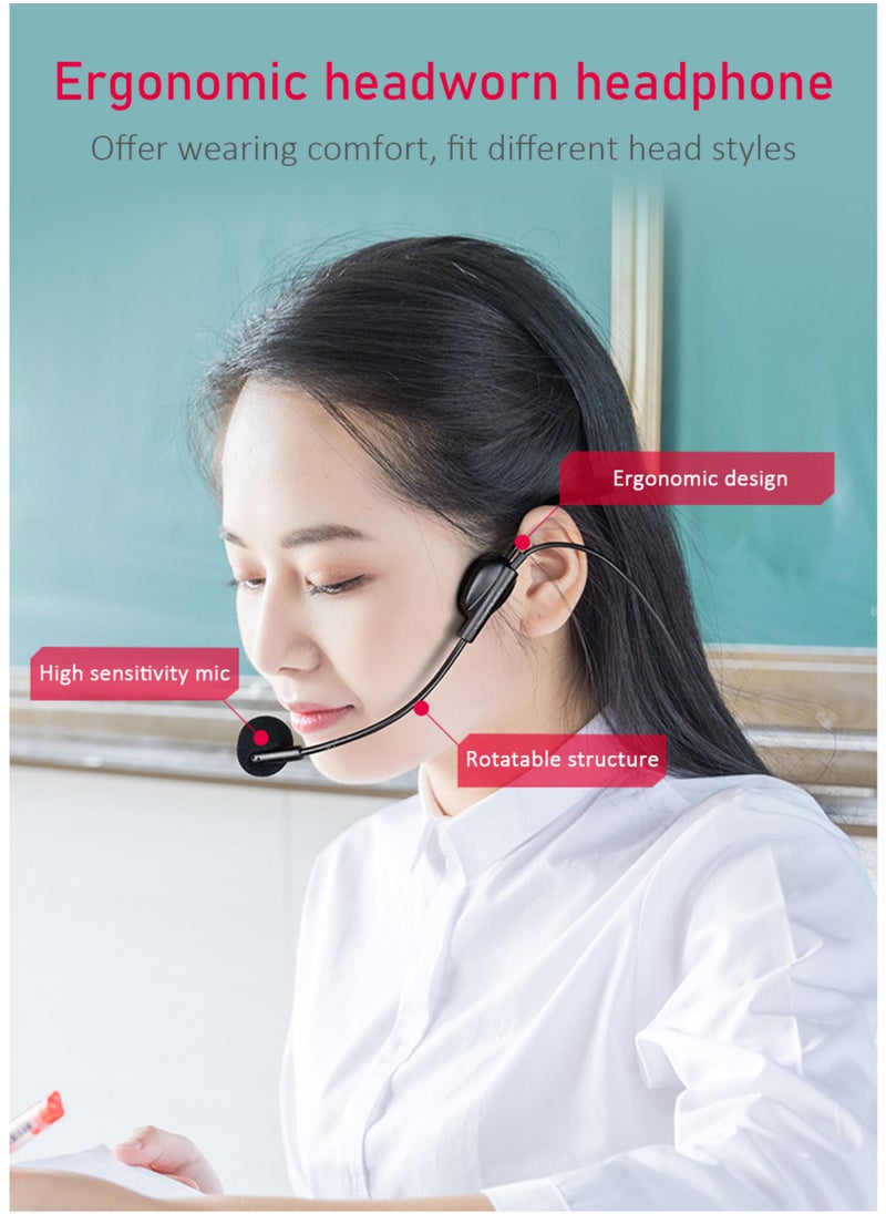 TAKSTAR - E126A Sound Amplifier Portable Rechargeable Mini Voice Amplifier with Wired Headmount Microphone & Waistband for for Teaching Singing Training Presentation - Image 1