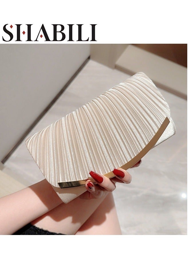 SHABILI Women's Sparkling Evening Clutch Bag, Ladies Designer Chain Banquet Package Handbag Tote Bags Shoulder Bag, Casual Solid Color Crossbody Bag Satchel Bag Side Bag Carry Bag for College Students - Image 1