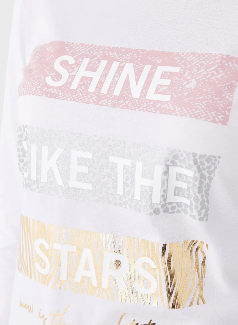 LC WAIKIKI Crew Neck Graphic T-Shirt