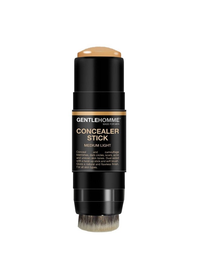 Gentlehomme Men's Concealer Stick with Brush for Dark Circles Eraser, Medium Light - Image 2