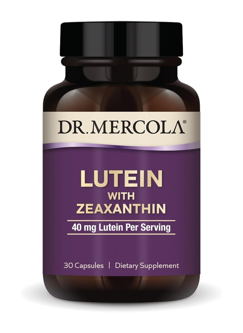 Dr. Mercola Lutein With Zeaxanthin 40 Mg Lutein Per Serving 30 Capsules Dietary Supplement  - Image 1