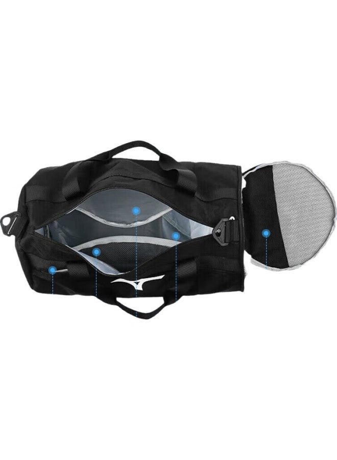Mizuno Swimming Bag With Dry And Wet Separation, Unisex Sports Fitness Handheld Waterproof Large Capacity Storage Bag, Swimming Equipment 3004 Black - Image 1