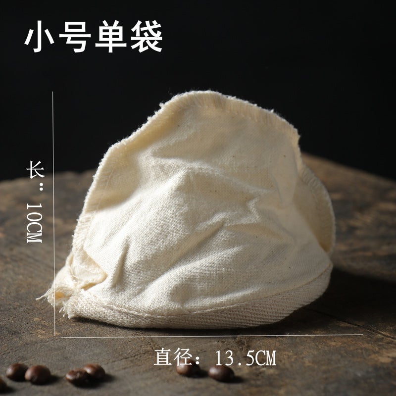 Coffee Filter Bag Stainless Steel Handle Flannel Hand Brew Coffee Filter Bag Filter Mesh Hand Brew Bag Reusable - Image 1