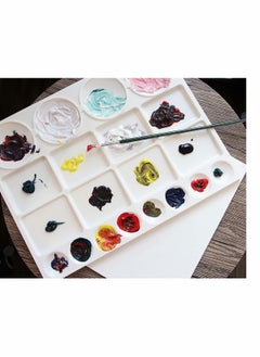 Y&D Plastic Palette for Oil, Watercolors & Acrylic Paints Artist Paint Color Mixing Trays Kids, Art Students, Classroom, Class Craft Projects, Party Events, 20 Wells (33*25cm)  - Image 4