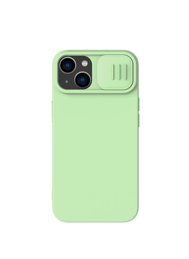 Nillkin - CamShield Silky Magnetic Silicone Case For iphone 14 Plus - Mint Green - Image 1