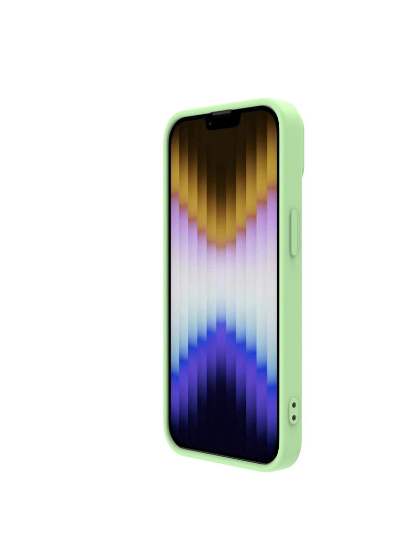 Nillkin - CamShield Silky Magnetic Silicone Case For iphone 14 Plus - Mint Green - Image 1