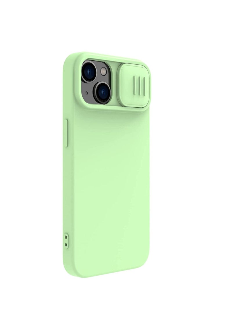 Nillkin - CamShield Silky Magnetic Silicone Case For iphone 14 Plus - Mint Green - Image 1