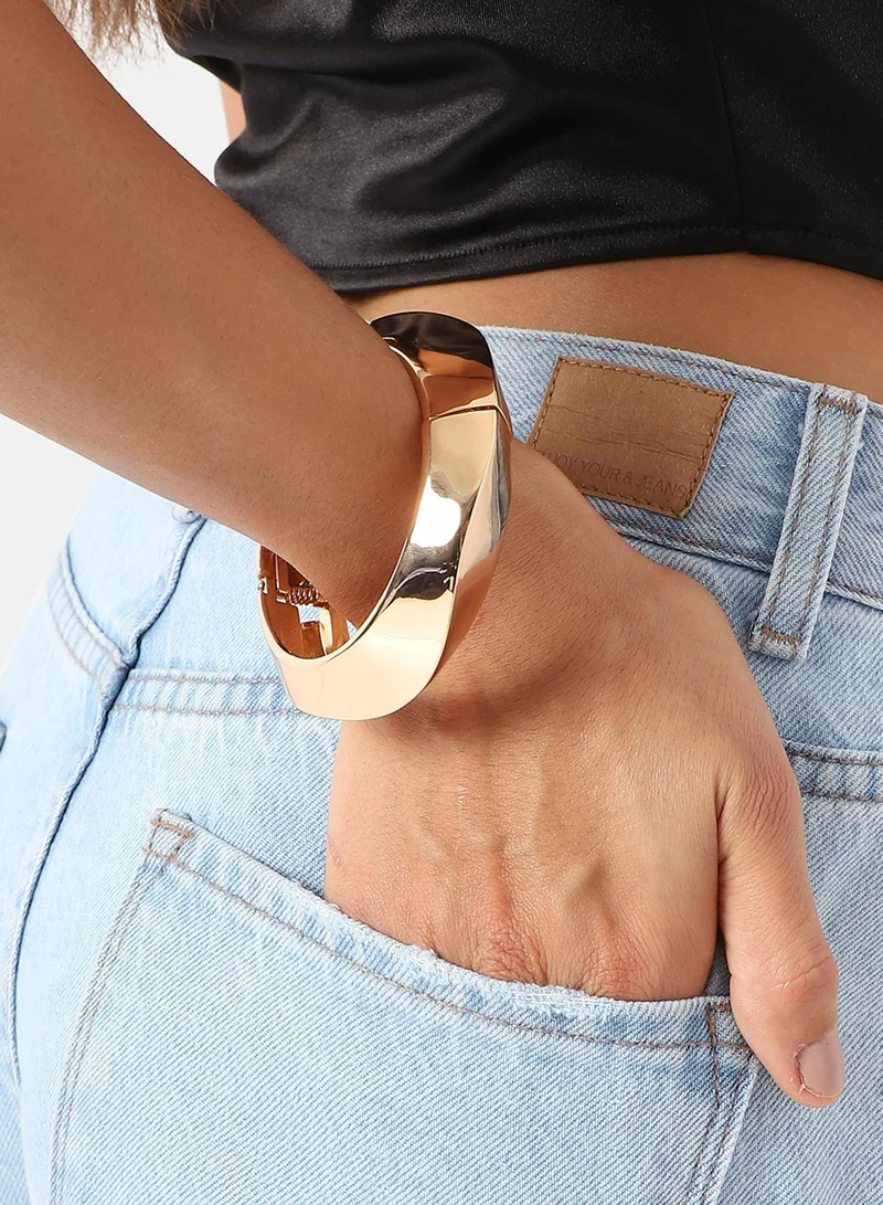 سوهي سوار موجة معدنية - ذهبي