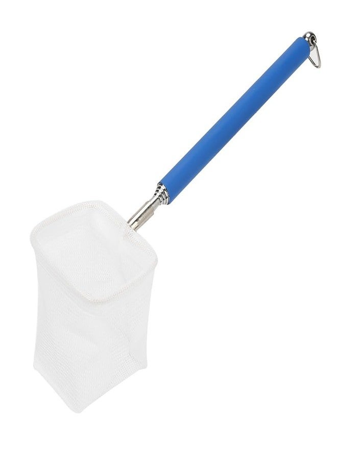 Chiffonade Stainless Steel Adjustable Aquarium Fish Shrimp Net with Wall Hook Expandable Fishing Net for Tank Cleaning and Hexapod Catching(Blue Square net) - Image 1
