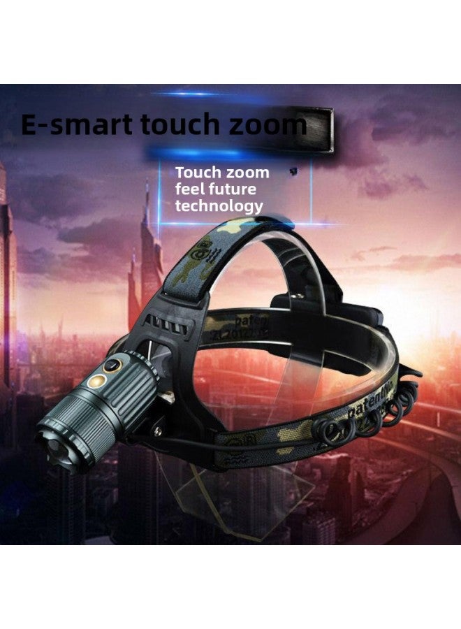 Touch Automatic Zoom Headlamp XML-T6 Fishing Headlamp Camping Night Fishing Fishing Headlamp