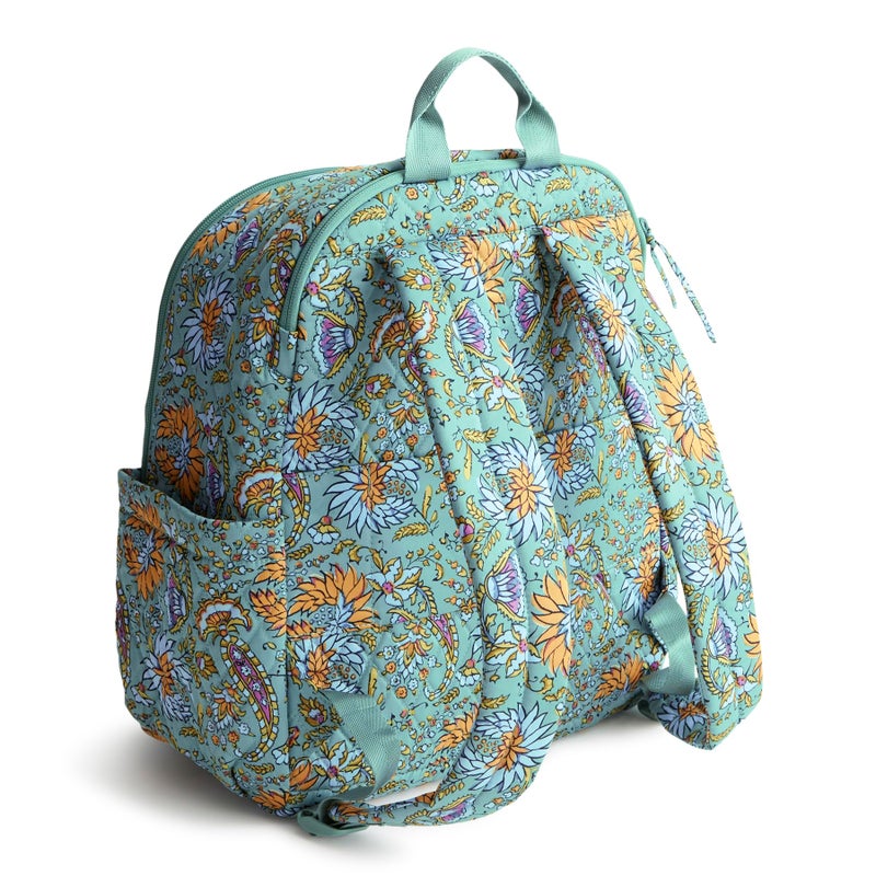 Vera Bradley Women's Premium Cotton Bancroft Backpack, Gemstone Paisley, One Size - Image 2