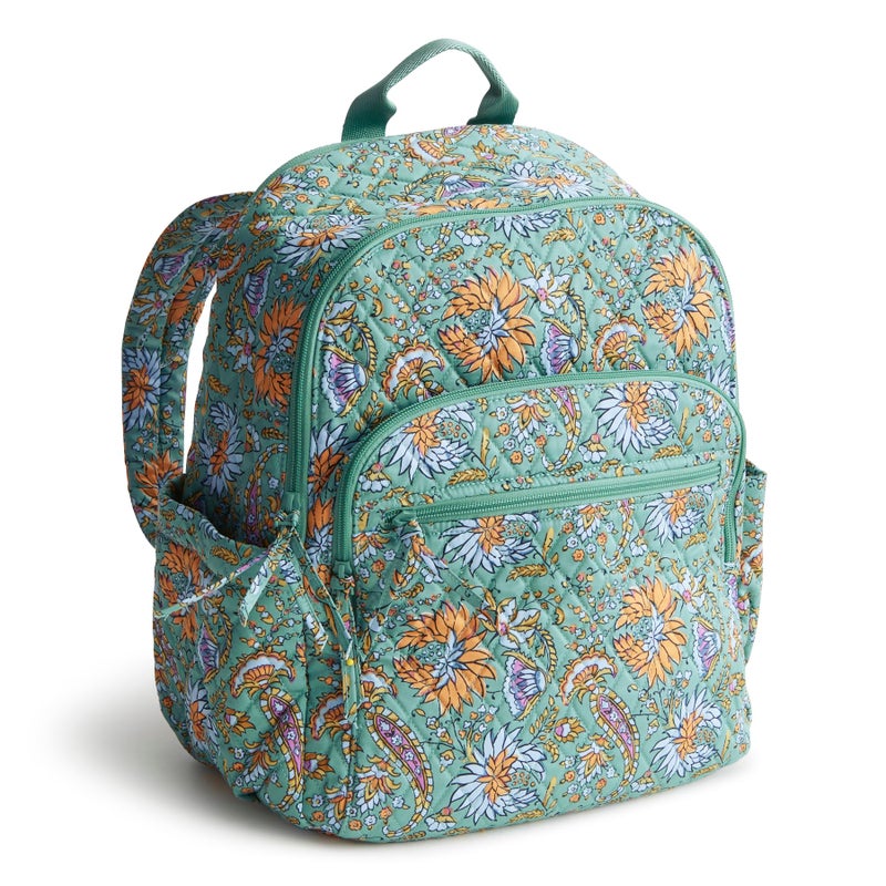 Vera Bradley Women's Premium Cotton Bancroft Backpack, Gemstone Paisley, One Size - Image 1