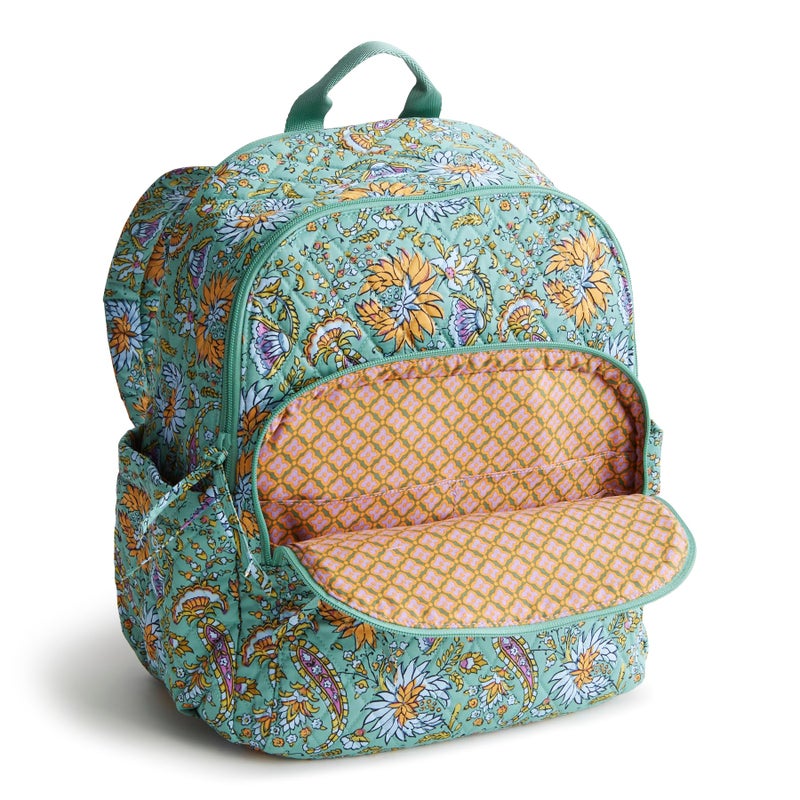 Vera Bradley Women's Premium Cotton Bancroft Backpack, Gemstone Paisley, One Size - Image 4