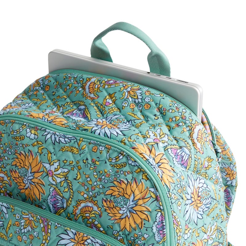 Vera Bradley Women's Premium Cotton Bancroft Backpack, Gemstone Paisley, One Size - Image 5