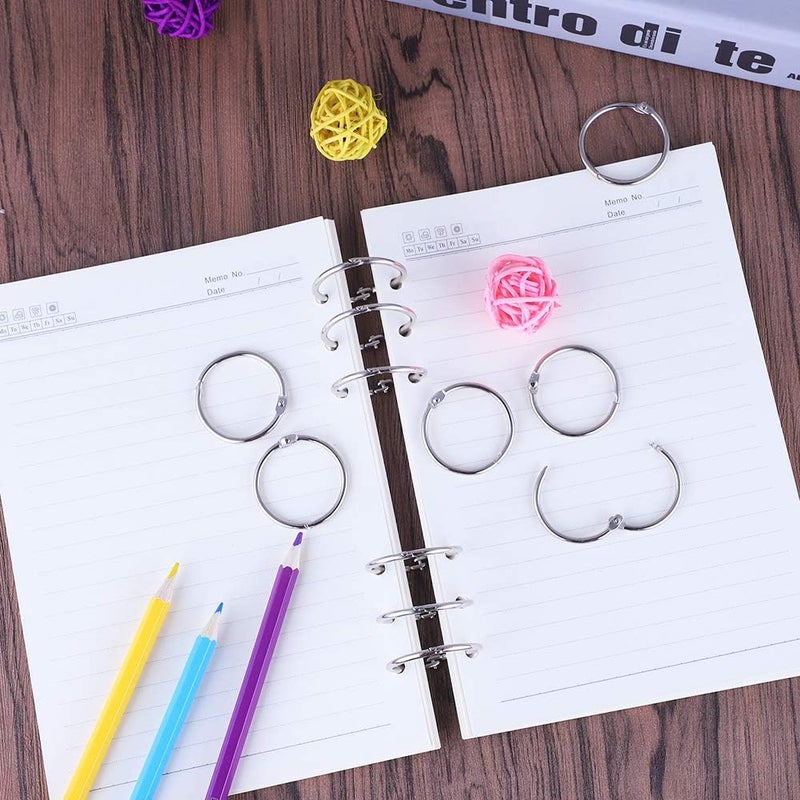 Antner 1.5 Inch (48 Pack) Nickel Plated Metal Loose Leaf Binder Rings for Office School Home - Image 4