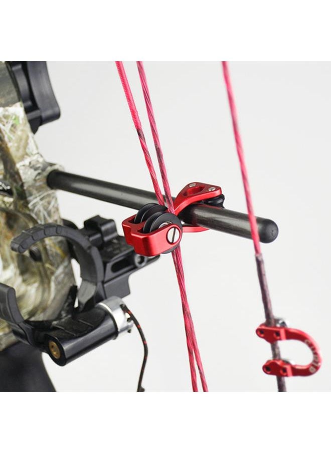 Aluminium Alloy Archery Compound Bow Cable Slide String Splitter Roller Glide Red