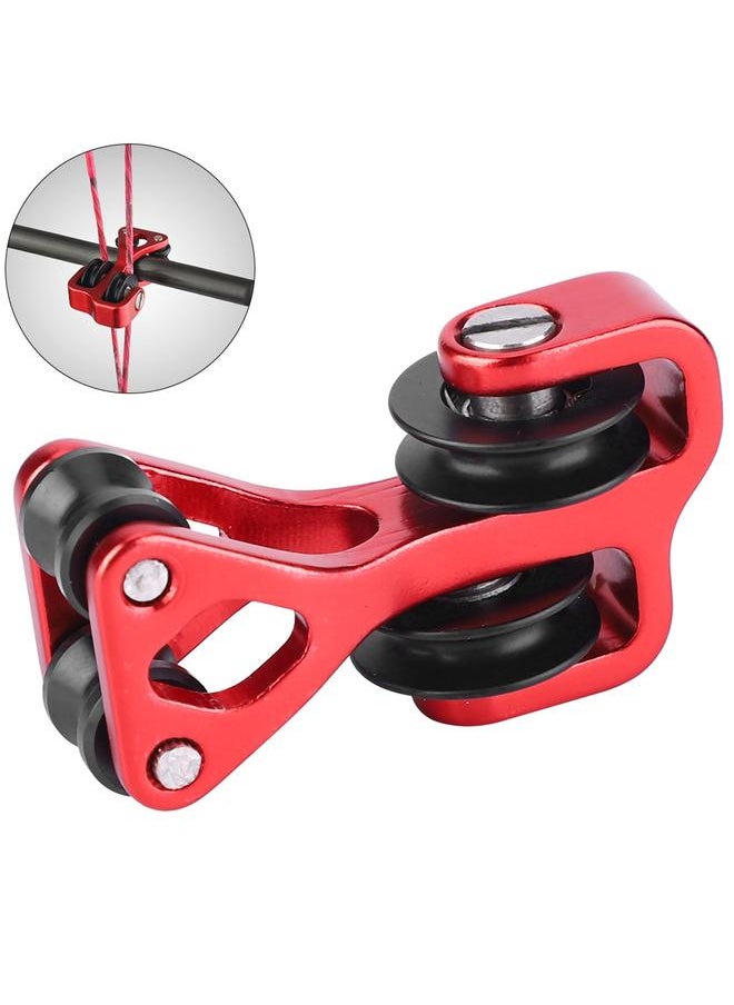 Aluminium Alloy Archery Compound Bow Cable Slide String Splitter Roller Glide Red