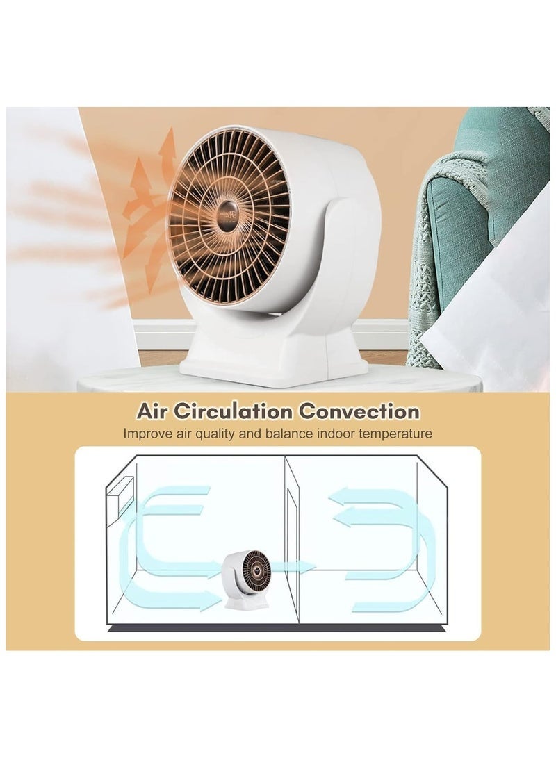 Space Heater 800w,Tip-Over and Overheat Protection Function Overheating and Tilt Protection Flip up and Down， Space Heaters for Office, Bedroom and Under Desk - Image 3