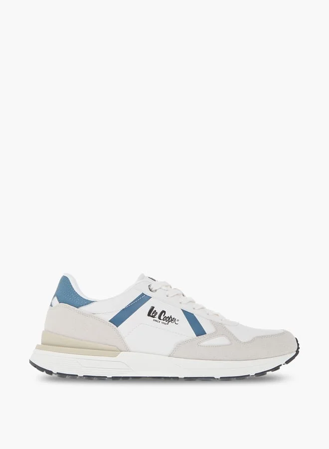 Lee Cooper Men's Logo Detail Sneakers with Lace-Up Closure