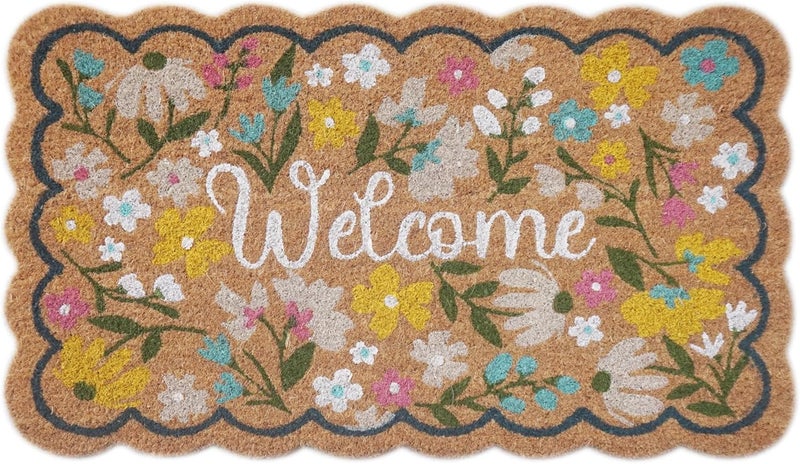 Orchid حصيرة باب مطبوعة بشكل ترحيبي على شكل أوركيد 45X75 سم - Image 1