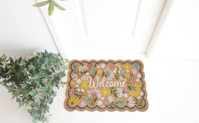 Orchid حصيرة باب مطبوعة بشكل ترحيبي على شكل أوركيد 45X75 سم - Image 3