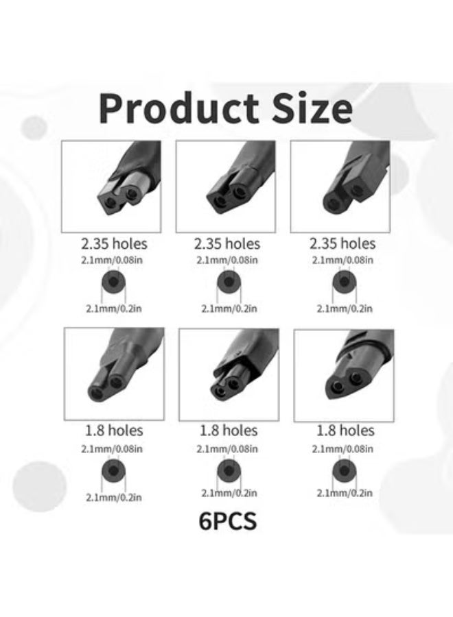 fantasize شاحن ماكينة الحلاقة، 6 قطع محول ماكينة حلاقة عالمي، 6 أشكال رأس فريدة لمصدر الطاقة، موصل DC، شاحن ماكينة تشذيب اللحية، مجموعة كابل شاحن ماكينة الحلاقة للرجال، حل شحن متعدد الوظائف - Image 2