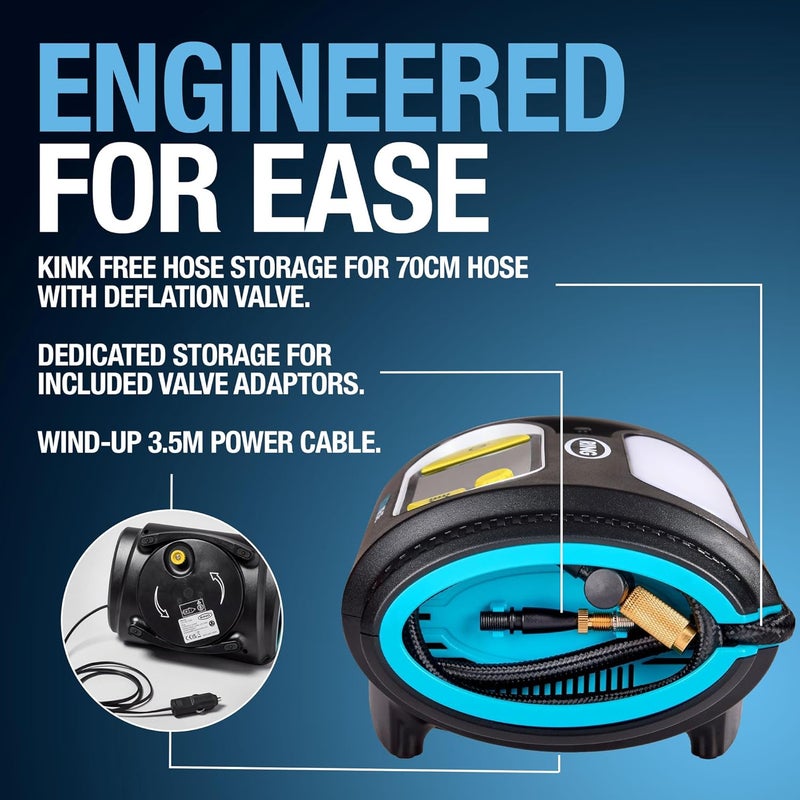 RING ULTRAINFLATE 30 Rapid Digital Tyre Inflator with Auto-Stop and Progress Meter - Image 5