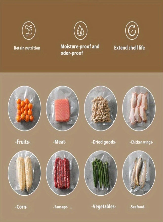 ارواق 50 قطعة من أكياس التغليف المفرغ من الهواء عالية الجودة - 15 × 20 سم - أكياس شبكية مضغوطة متينة لحفظ الطعام - لأجهزة التغليف المفرغ من الهواء - مثالية لتنظيم المنزل والمطبخ - Image 5