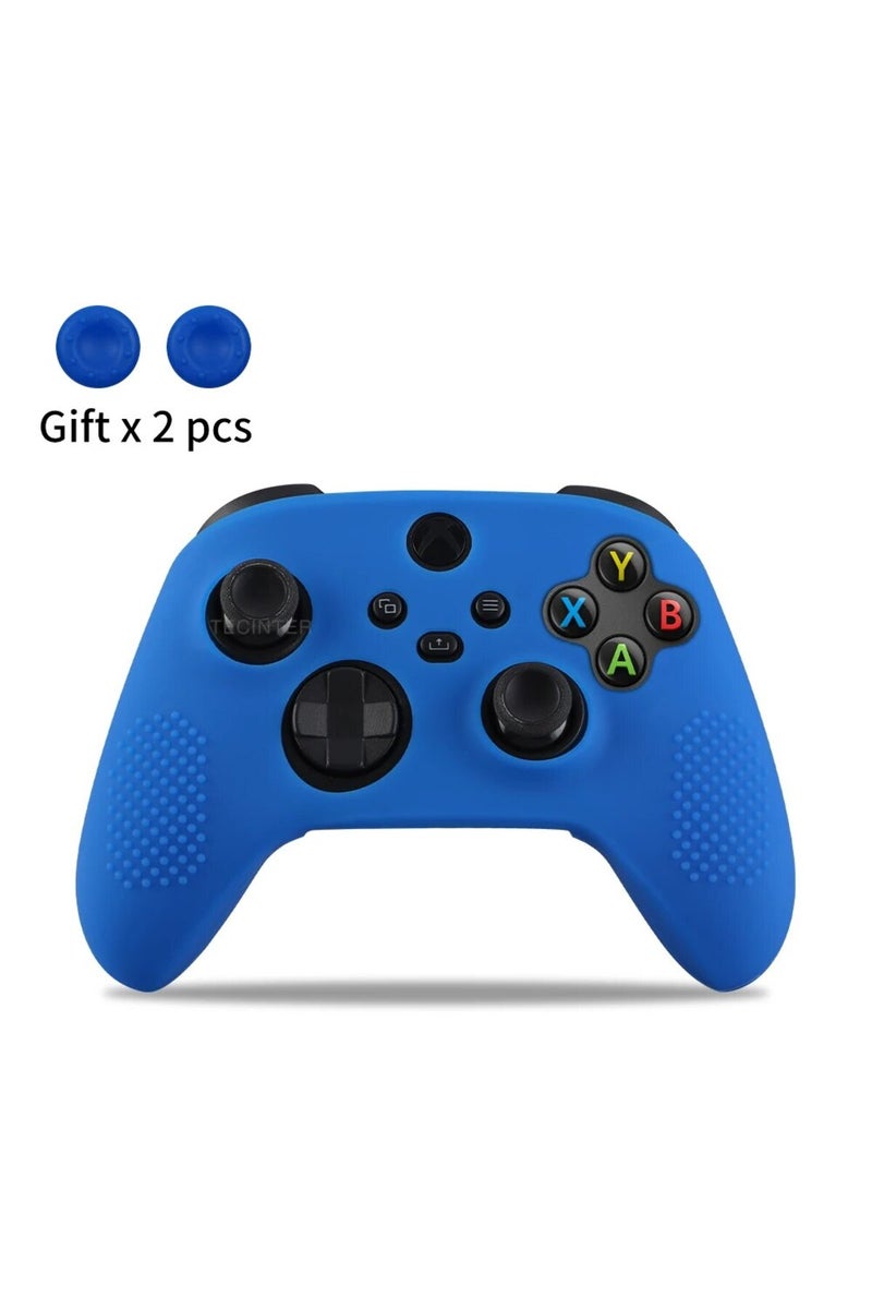 غطاء حماية سيليكون أزرق لجهاز تحكم Xbox Series X/S، ملحقات لوحة الألعاب، عصا التحكم.