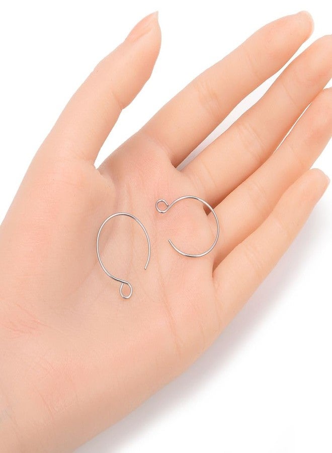 Adabele 100pcs Adabele 316 Grade Surgical Stainless Steel Hypoallergenic 20mm Round Hoop Earring Hooks Ear Wire (Wire 0.8mm/20 Gauge) for DIY Earrings Jewelry Making SEF8-2 - Image 3