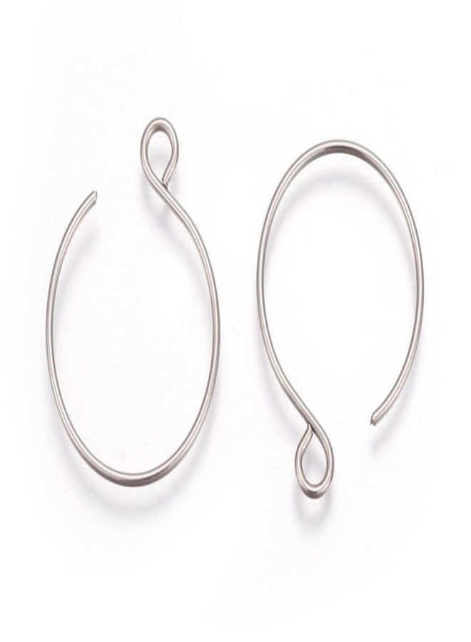 Adabele 100pcs Adabele 316 Grade Surgical Stainless Steel Hypoallergenic 20mm Round Hoop Earring Hooks Ear Wire (Wire 0.8mm/20 Gauge) for DIY Earrings Jewelry Making SEF8-2 - Image 1