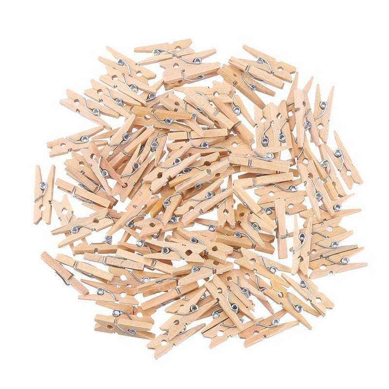 DECORA Sturdy 1 Inch Mini Wooden Craft Clothespins 100pcs - Image 2
