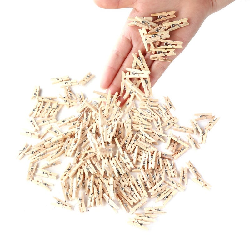 DECORA Sturdy 1 Inch Mini Wooden Craft Clothespins 100pcs - Image 3