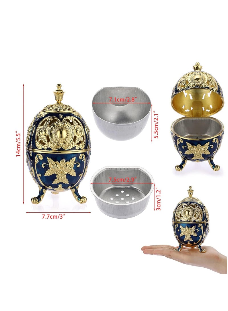 SOLARAE Metal Zinc Vintage Incense Burner Decorative Holder with Removable Tray, Corn Aromatherapy for Home office Spa Bakhoor Sticks Golden - Image 3