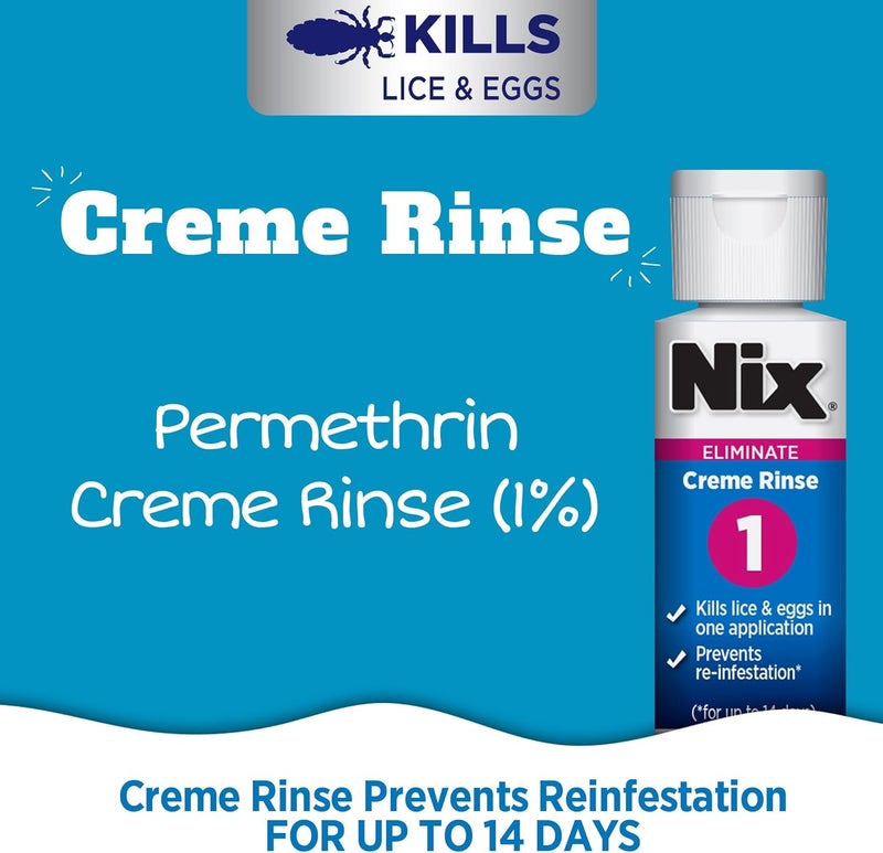 Nix Lice Killing Creme Rinse with Lice Removing Comb - Maximum Strength Treatment for Lice and Eggs - 2 Fluid Ounces - Image 2
