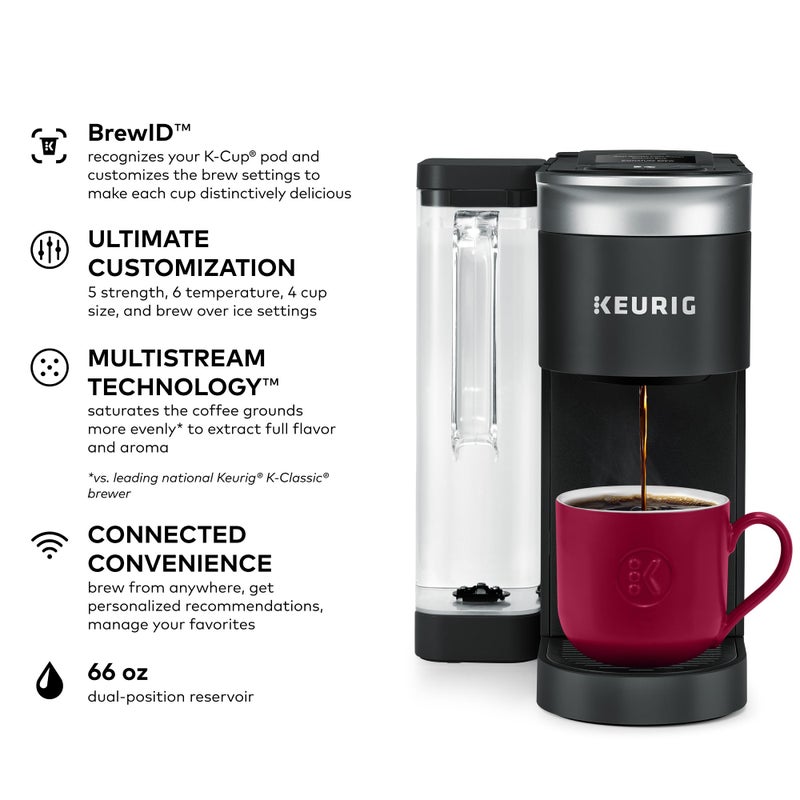 Keurig K-Supreme SMART Coffee Maker, MultiStream Technology, Brews 6-12oz Cup Sizes, Black - Image 2